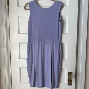 Elegant Sleeveless Purple Midi Dress